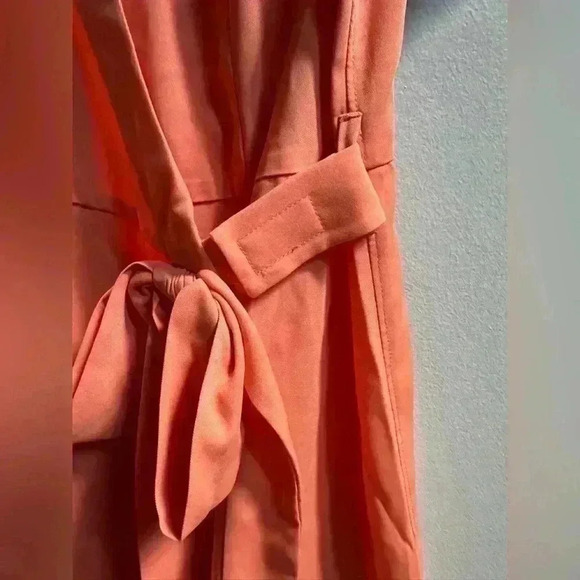 NWOT | Yarrow Tiffany Adaptive Wrap Dress | Women’s Size L | Coral - Picture 6 of 12